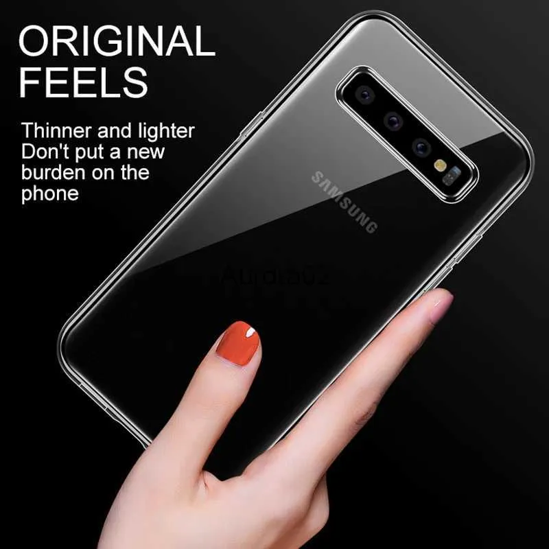 Étuis de téléphone portable Étui en silicone transparent pour Samsung Galaxy S10 s10e S7 S8 S9 S20 S21 Note 8 9 10 lite 20 Plus Couverture souple transparente yq240330