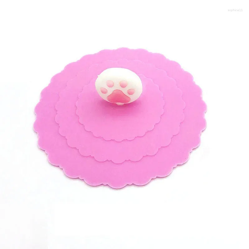 Vêtements pour chiens Dia.10cm Universal Pet Food peut couvrir le capuchon de stockage en silicone Couvercle frais Accessoires de chat réutilisables Couleur Fournitures aléatoires