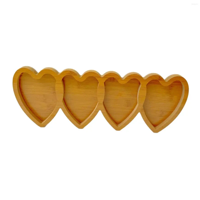 Dekorativa figurer Aptitretare som serverar Tray Heart Dried Fruit Storage Plate för fruktgrönsaker