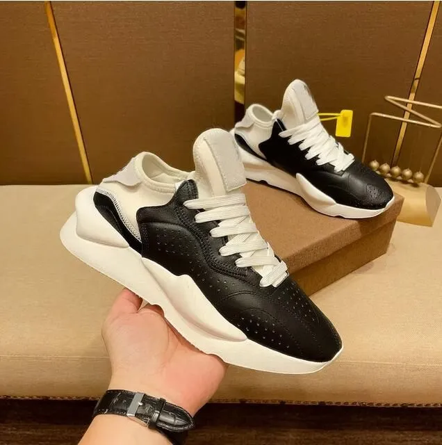 Y3 Schuhe für Herren Luxus -Sneaker Y3 Schwarzer Ritter Frühling Casual Sports Schuhe Designer Sneaker Leder Trainer niedriger Höhe Erhöhen Sie Männer weiße Schuhe 5387