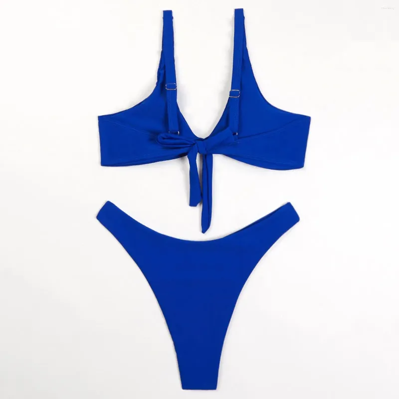 Moda de banho feminina 2024 Tecido Multi Color Swimsuit Bikinis Sets