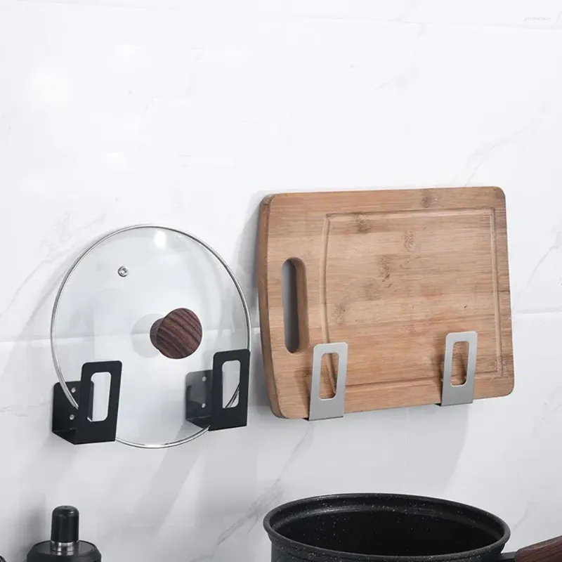 Couvercle de Pot suspendu sans poinçon, rangement de cuisine, étagère, accessoires, support de couvercle de casserole suspendu