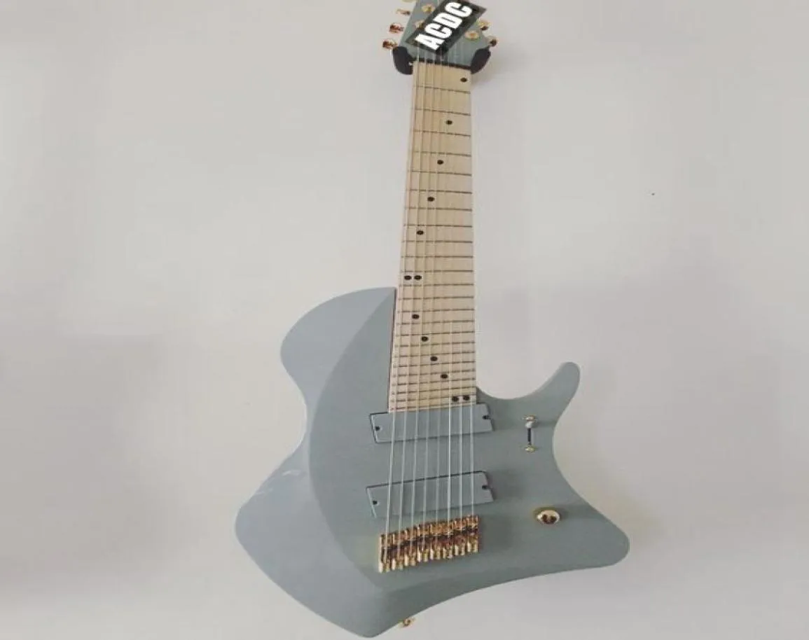 Rare 8 Strings Tosin Abasi Animals Leaders Signature Grey Electric Guitar Fanned Frets Ebony Fingerboard Wings of Wood Rosewood 8467403