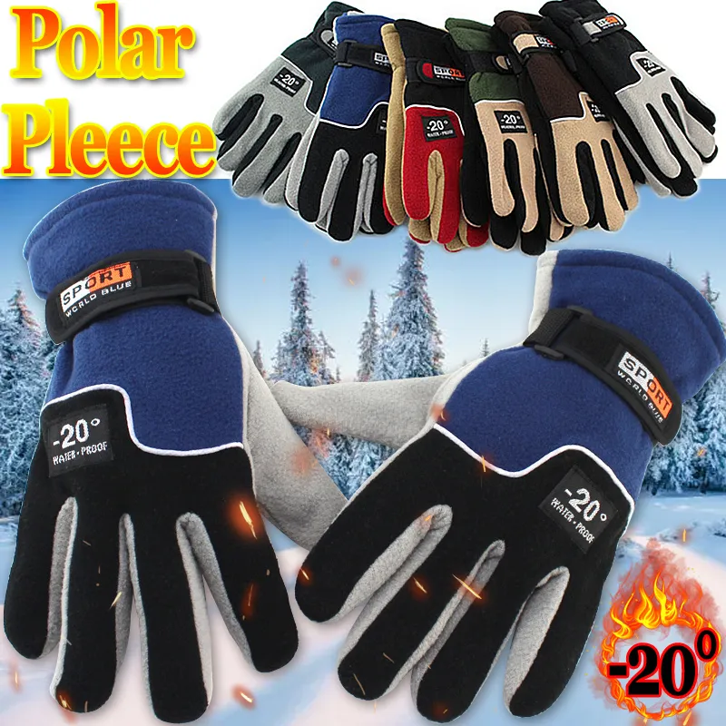 Gants de Vélo Hiver Chauds Imperméables et Antidérapants pour Adultes