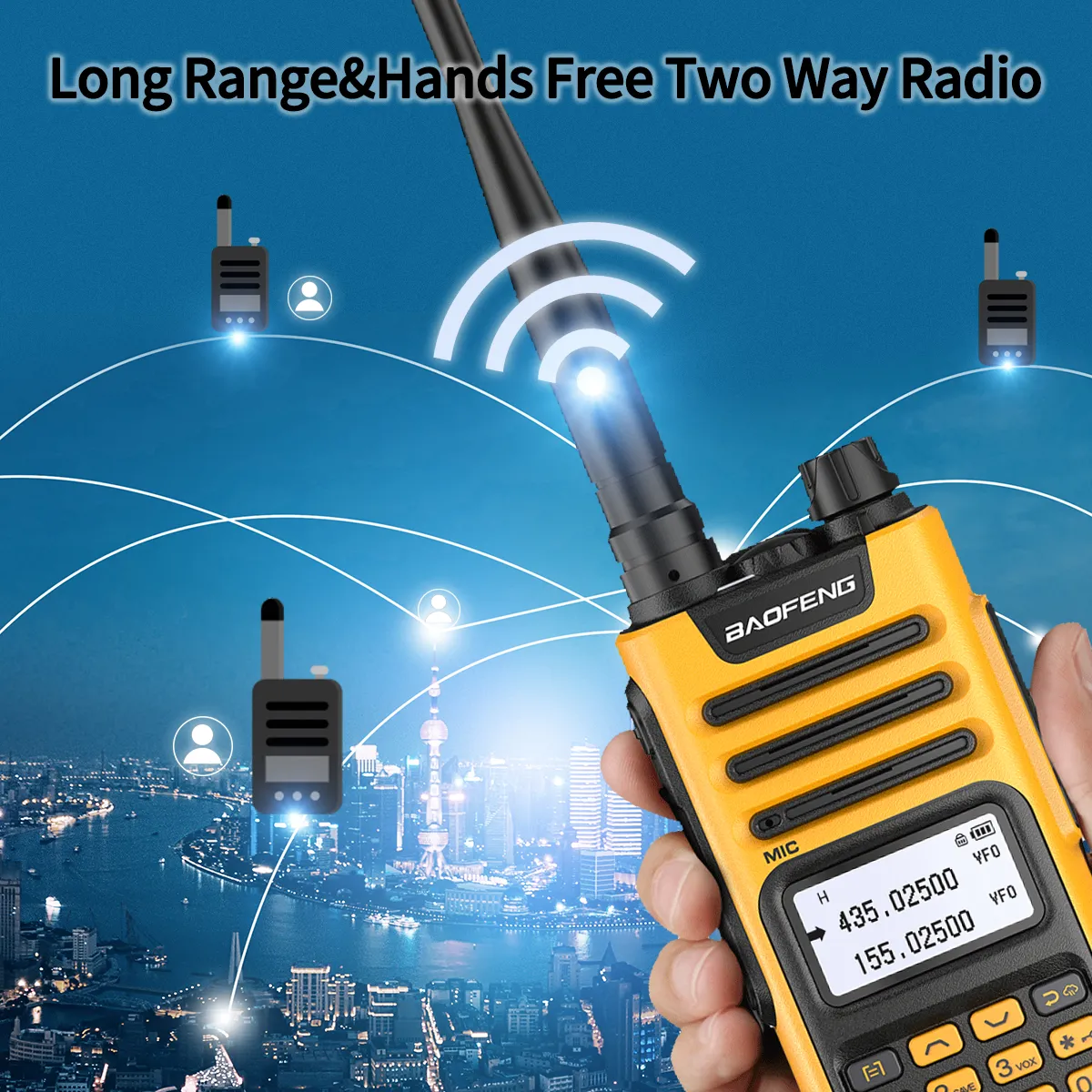 BAOFENG UV13 Pro V2 10W Dual Band TypeC Charger Waterproof CB Radio