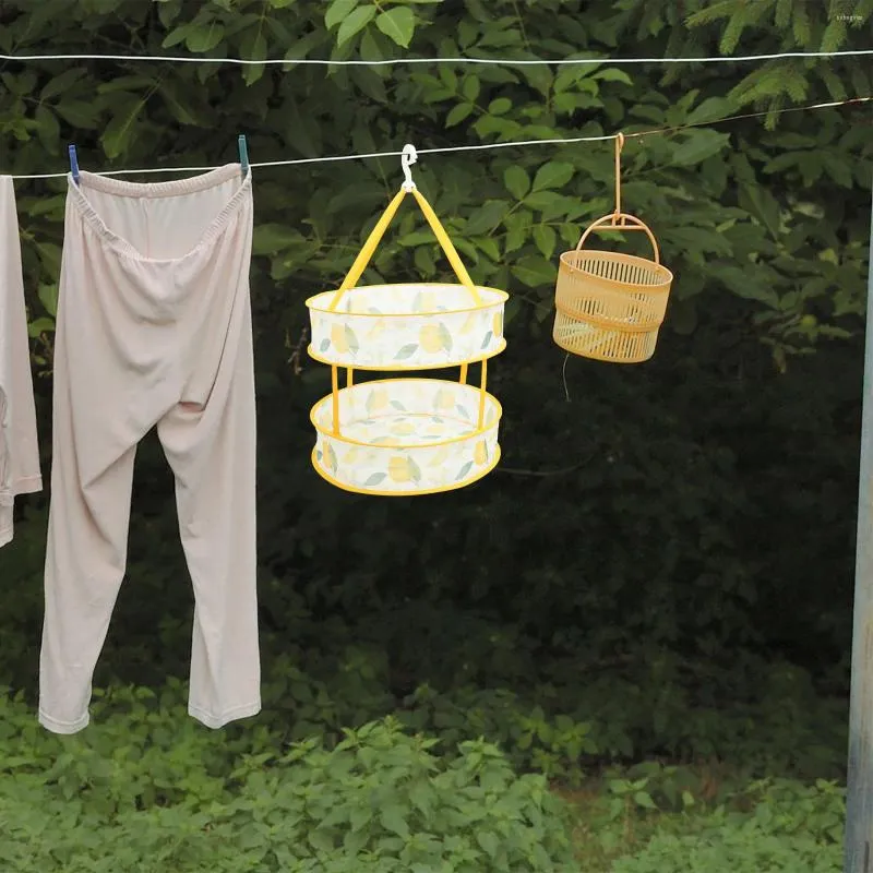 Hangers Mesh Drying Hanging Basket Socks Rack Foldable Clothes Dryer Outdoor Polyester Sweater