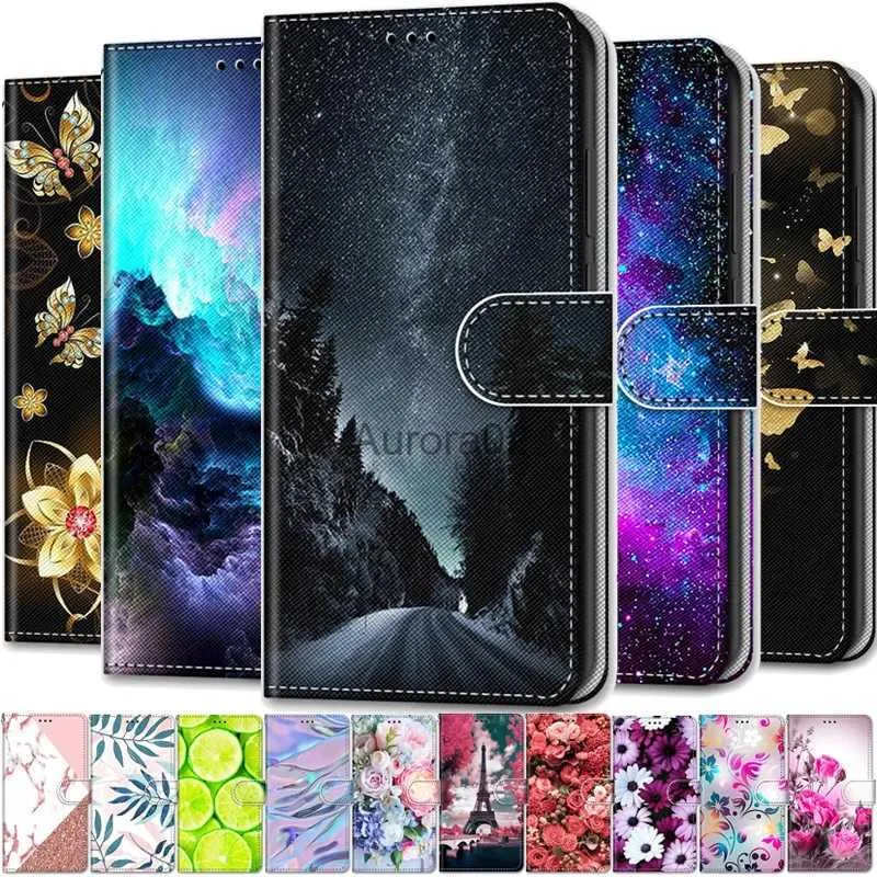 Étuis de téléphone portable Étui magnétique en cuir pour Samsung Galaxy S21 FE S 21 Ultra S23 Plus S21Plus S21FE S22 G Cover Flip Wallet Peint yq240330