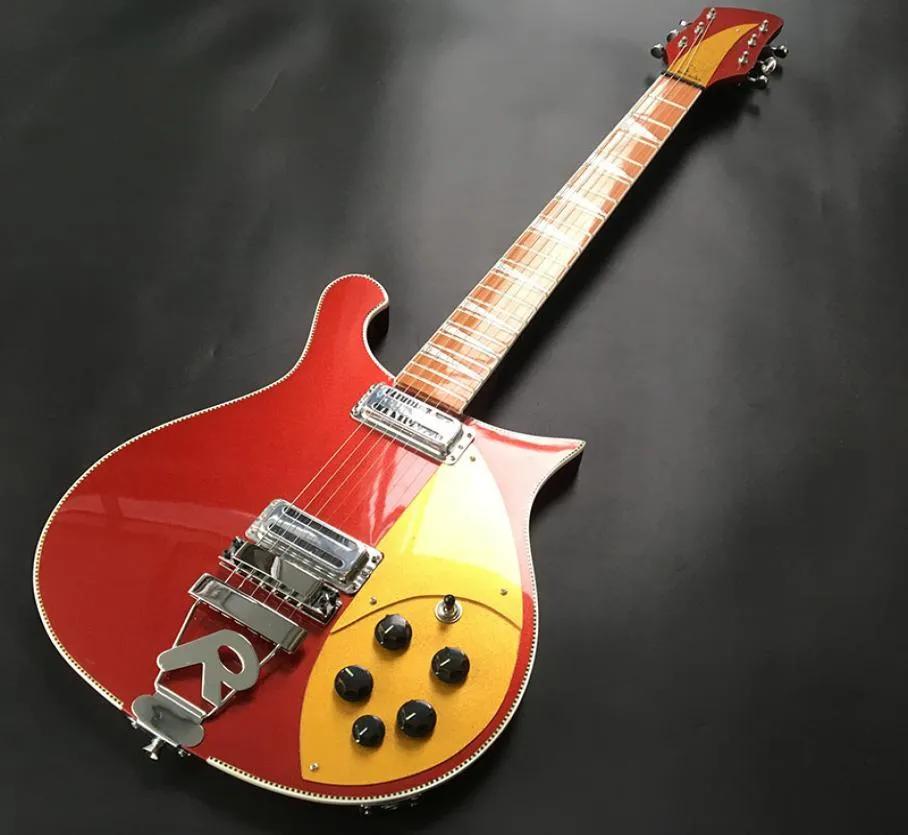 Highquality 660 electric guitar metallic red paint front 5 degrees neck running through the body4653983