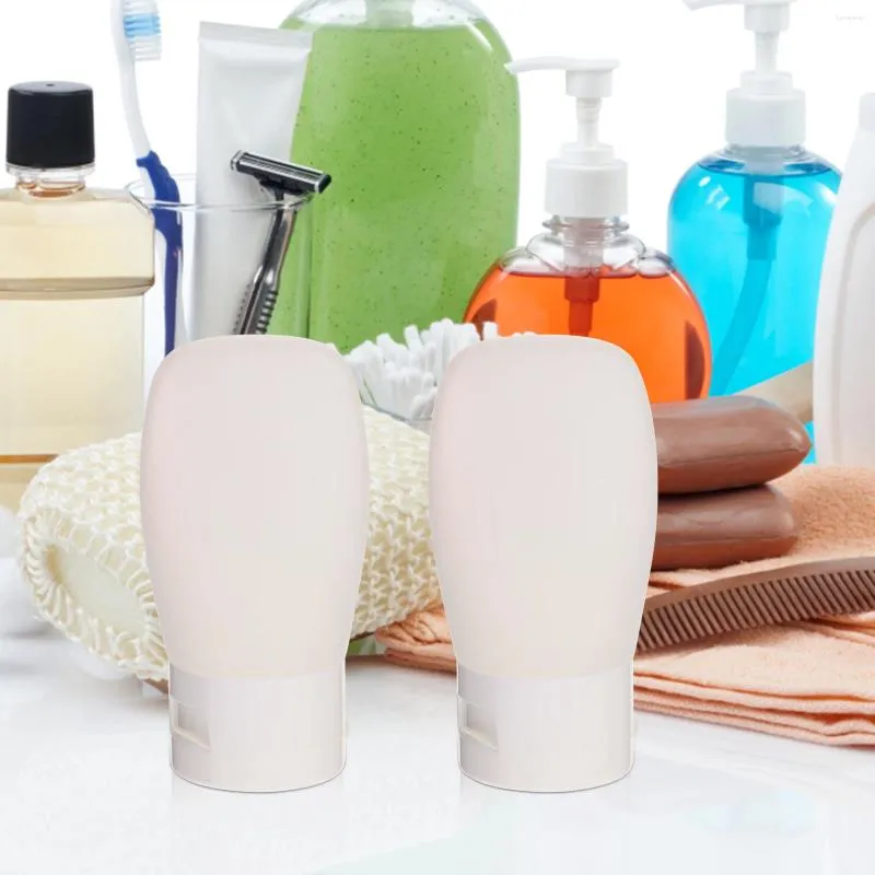Aufbewahrungsflaschen 4 Stück Pulverbehälter Tragbares Shampoo Reise für Toilettenartikel Make-up