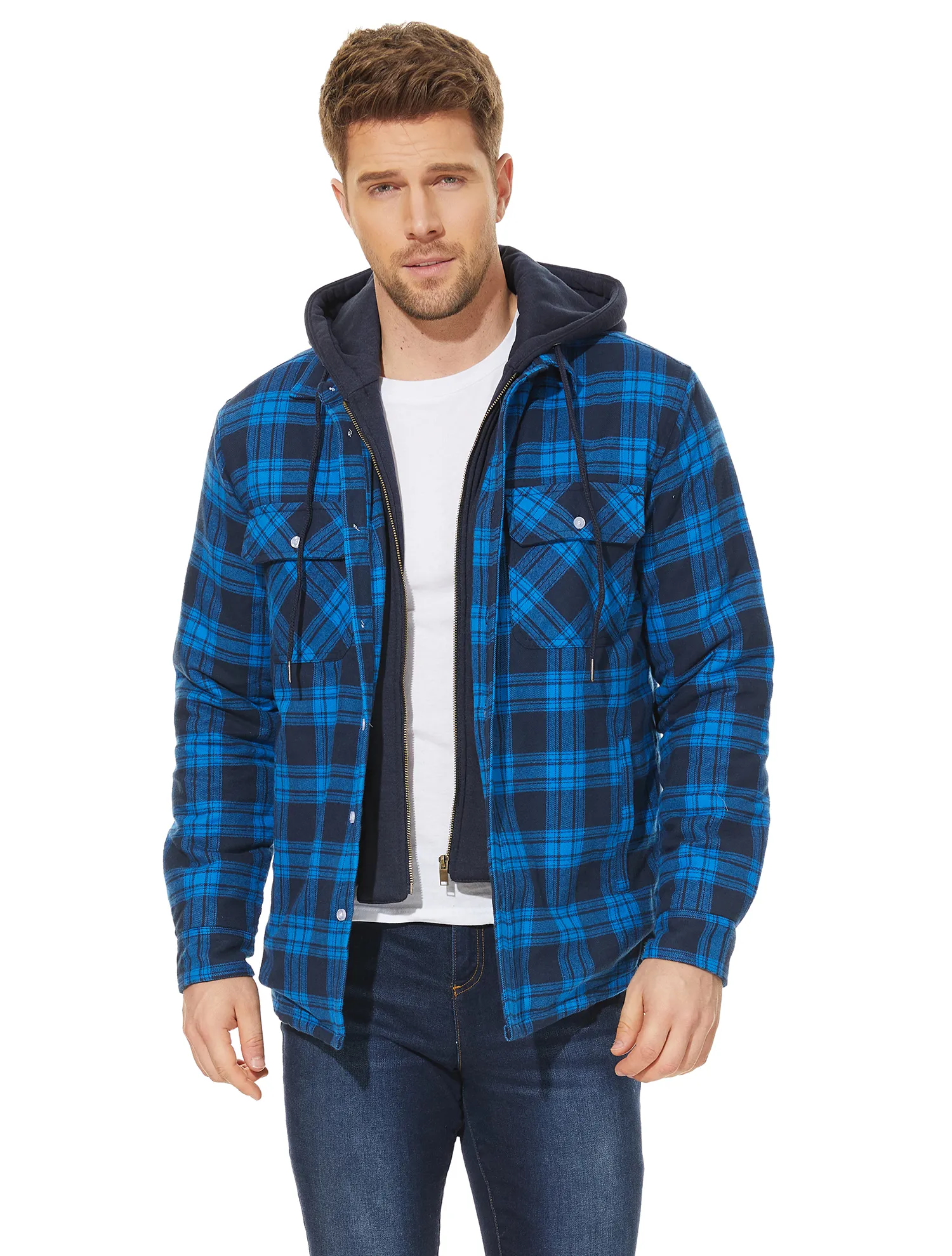 洋服(d.i.a./xfrom/D.A.D/THIRTEENJAPAN) DHgate.com:Mens Flannel Plaid Quilted Lined Winter Jacket