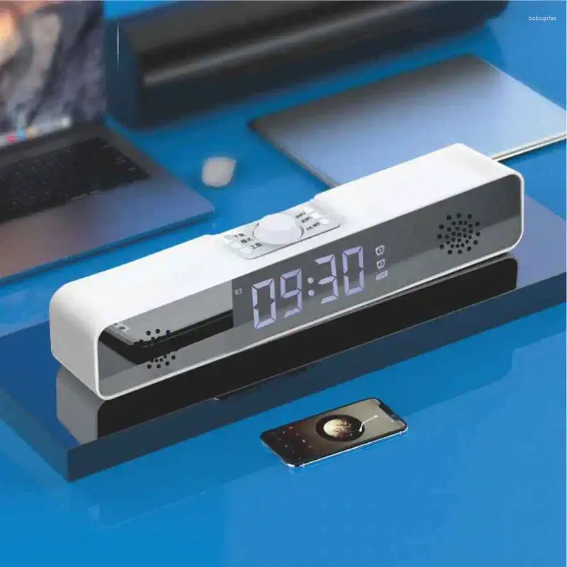 Horloges de table Bluetooth Haut-parleur sans fil TF Home 3D Réveil numérique LED Décoration avec température Radio FM