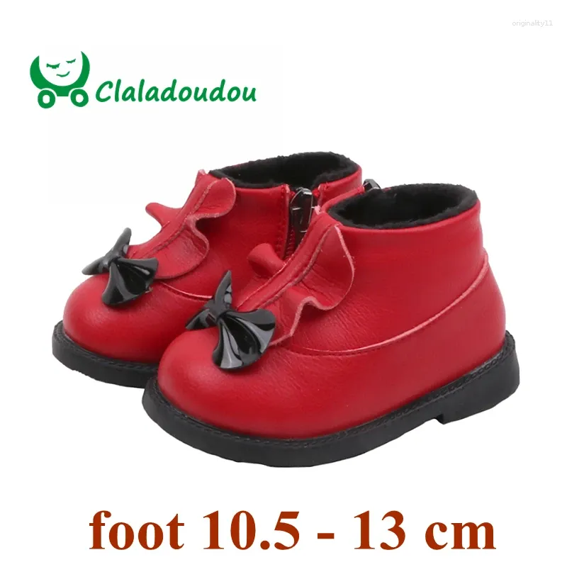 Stivali Claladoudou 11.5-13.5cm Marca Arco caldo Bambine antiscivolo Casual Bambino 2024 Inverno Scarpe da principessa Suola morbida