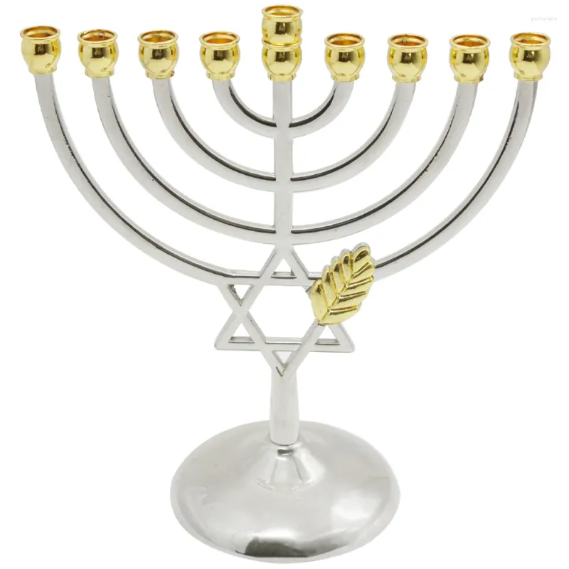 Candle Holders Christmas Dining Table Decor Base Vertical Jewish Year Holder Metal Desktop Candlestick Hanukkah Tabletop Ornament