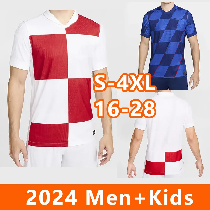 Kroatien Fußballtrikots 2024 Heim- und Auswärtstrikot Gvardiol Majer Brozovic Stanisic Sucic Baturina Modric Spielerversion Herren Kinder-Kits