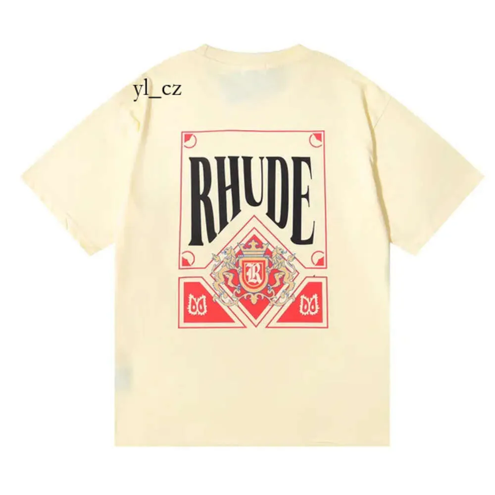 2023 Estate Rhude T Shirt Mens Designer T Shirt Rhude Camicie casual Uomo Donna Tees maniche corte Top Sell Luxury Men Hip Hop Abbigliamento US TAGLIA S-2XL 1911