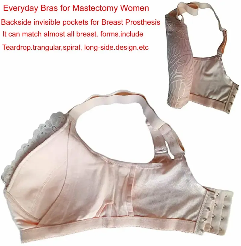 Reggiseno Post-Mastectomia Con Tasche Per Protesi - Cotone Morbido, Reggibile E Confortevole - Foto 4