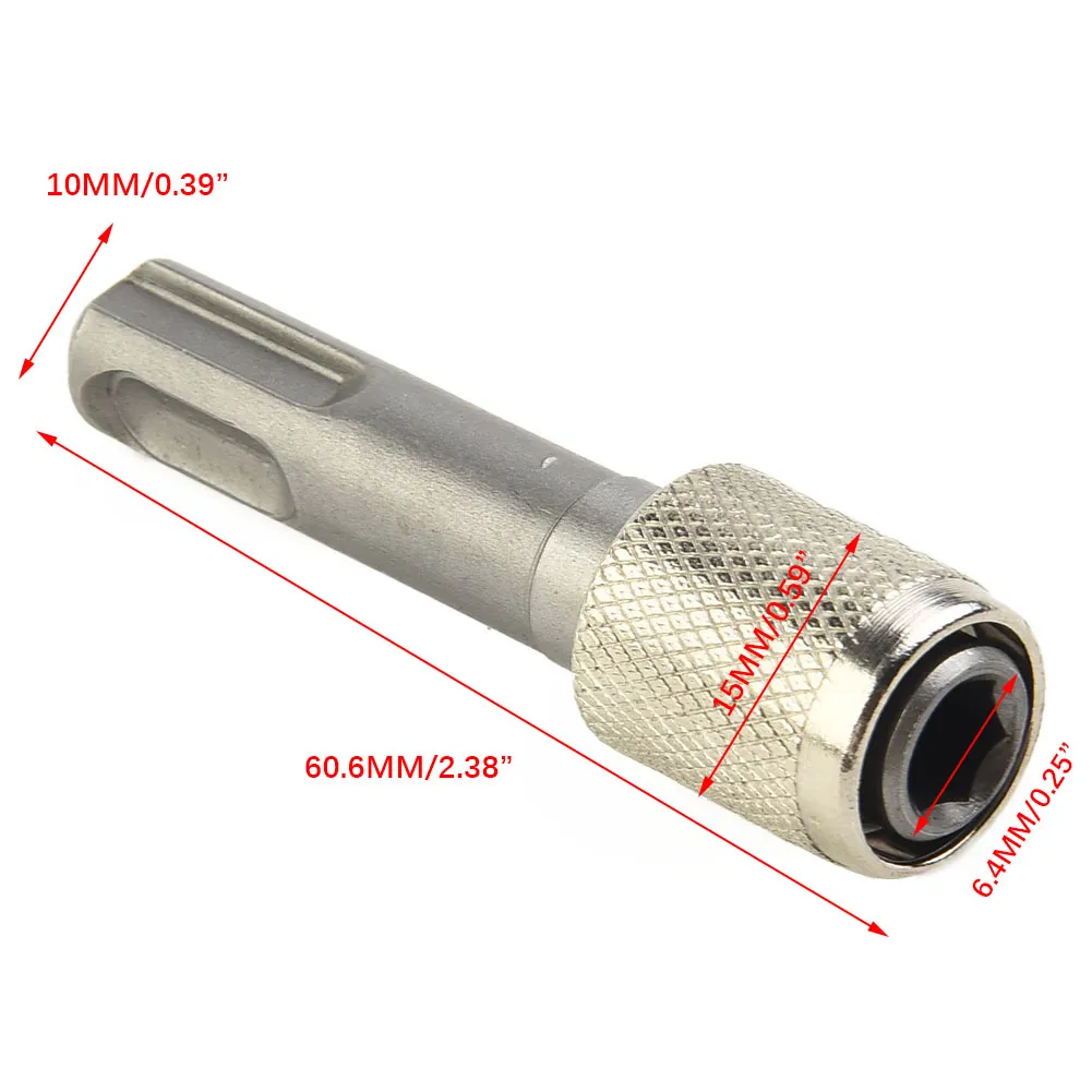 Adaptateur SDS Vers Porte-forets 1/4" Hexagonale - Pour Tournevis/percussion - Convertisseur - Neuf