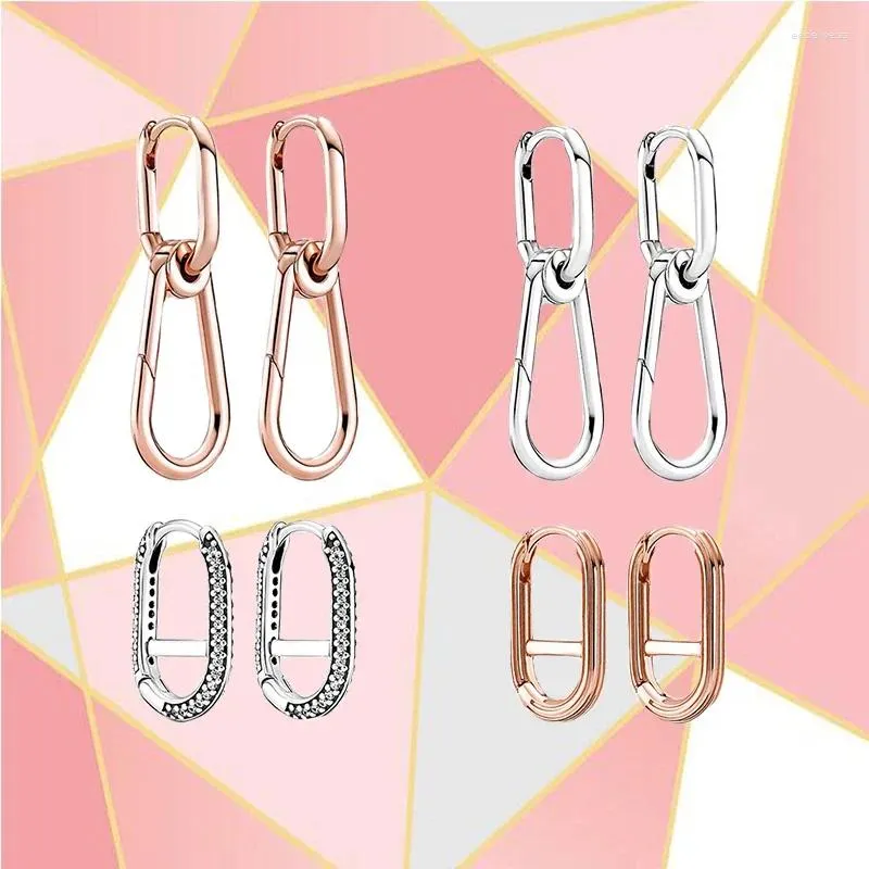 Brincos Kakany 2024 de alta qualidade S925 Sterling Silver Me Hoop Chain Set Coleção Moda Feminina Jóias DIY