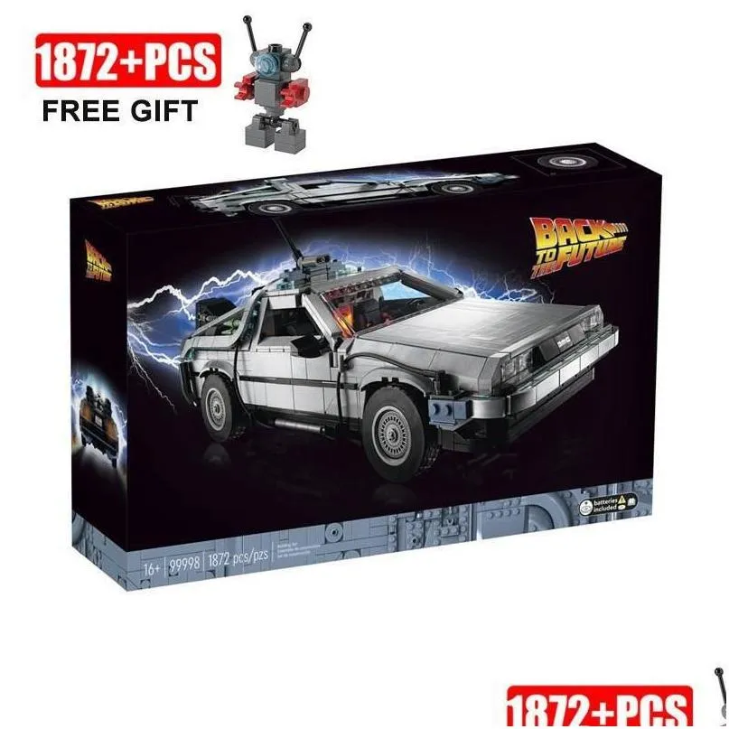 Bloque Delorean DMC-12 Retour à l'époque future Hine compatible 10300 Concept Breft Toy Bricks Christmas Boy Gifts 230313 Drop del Dhiev