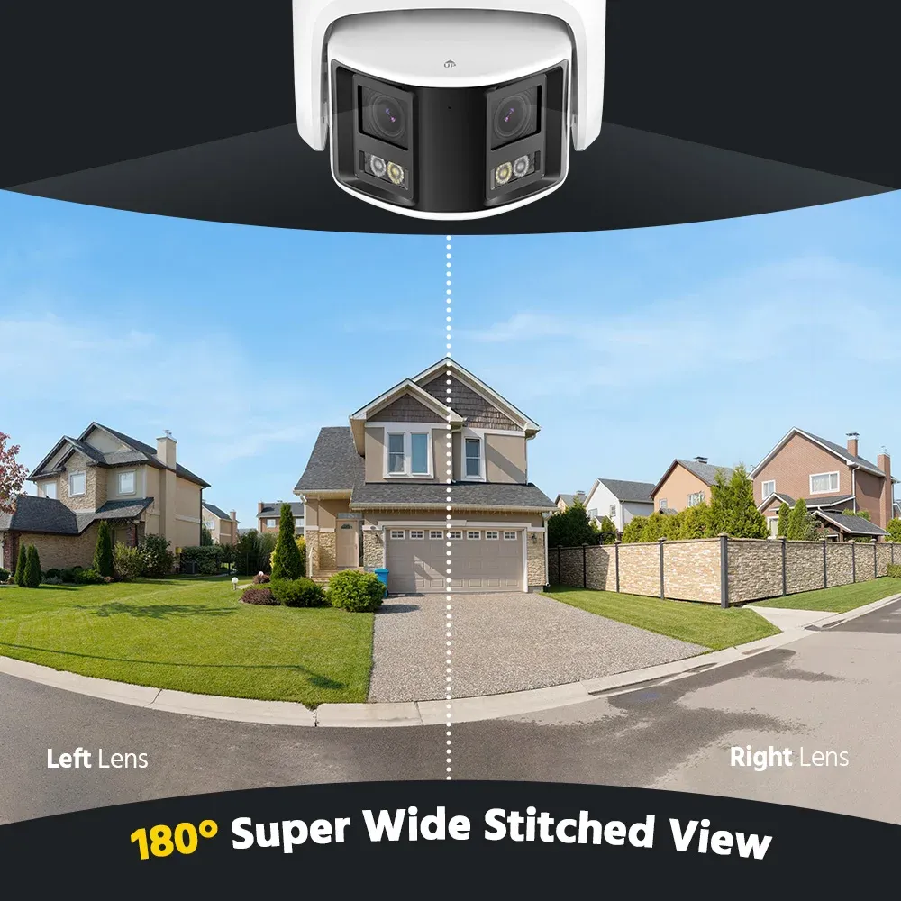 ANNKE 4K Camera Security Panoramic Dual Lens Human Detect Auto Track ...