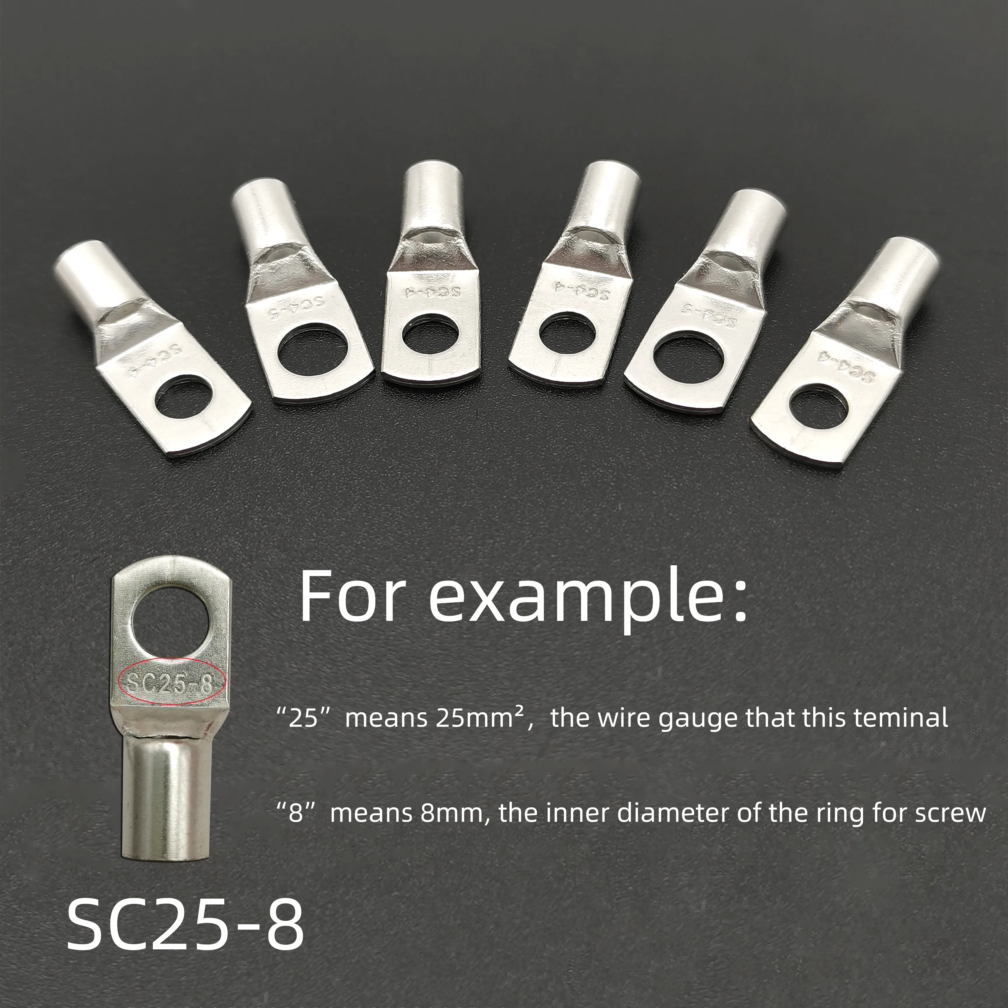 50pcs/20pcs/10pcs conector de cabo de soldagem de fio terminal Suit SC16-6 SC25-8 SC35-8