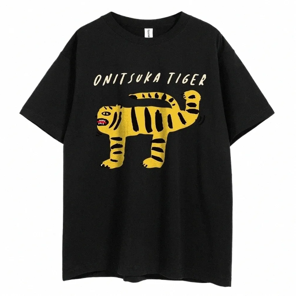 2024 Été Plus Taille Tiger Carto Imprimé Harajuku T-shirt drôle surdimensionné Y2K T-shirts graphiques pour femmes Tops Fi Streetwear s3gK #