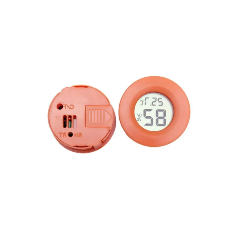 Round Electronic Thermo-Hygrometer Mini LCD Digital Thermometer Reptile Aquarium Temperature Humidity Meter Detector Tool