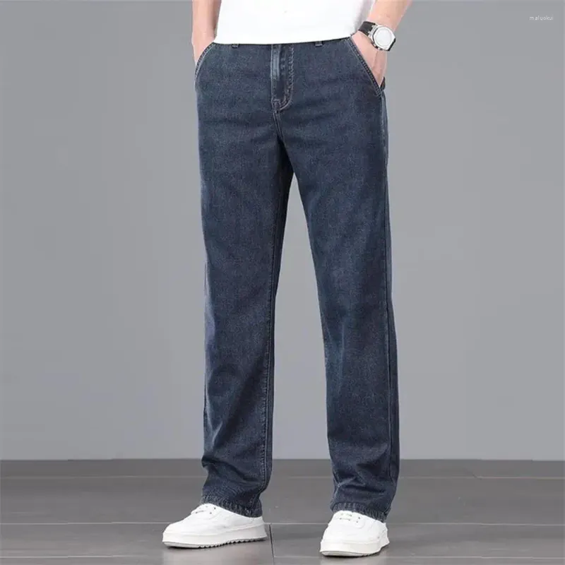 Jeans da uomo 2024 Pantaloni casual larghi e comodi a vita alta primavera/estate