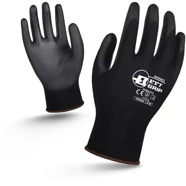 wholesale Hand Protection Work Gloves Flexible PU Coated Nitrile Safety Glove for Mechanic working Nylon Cotton Palm CE EN388 OEM