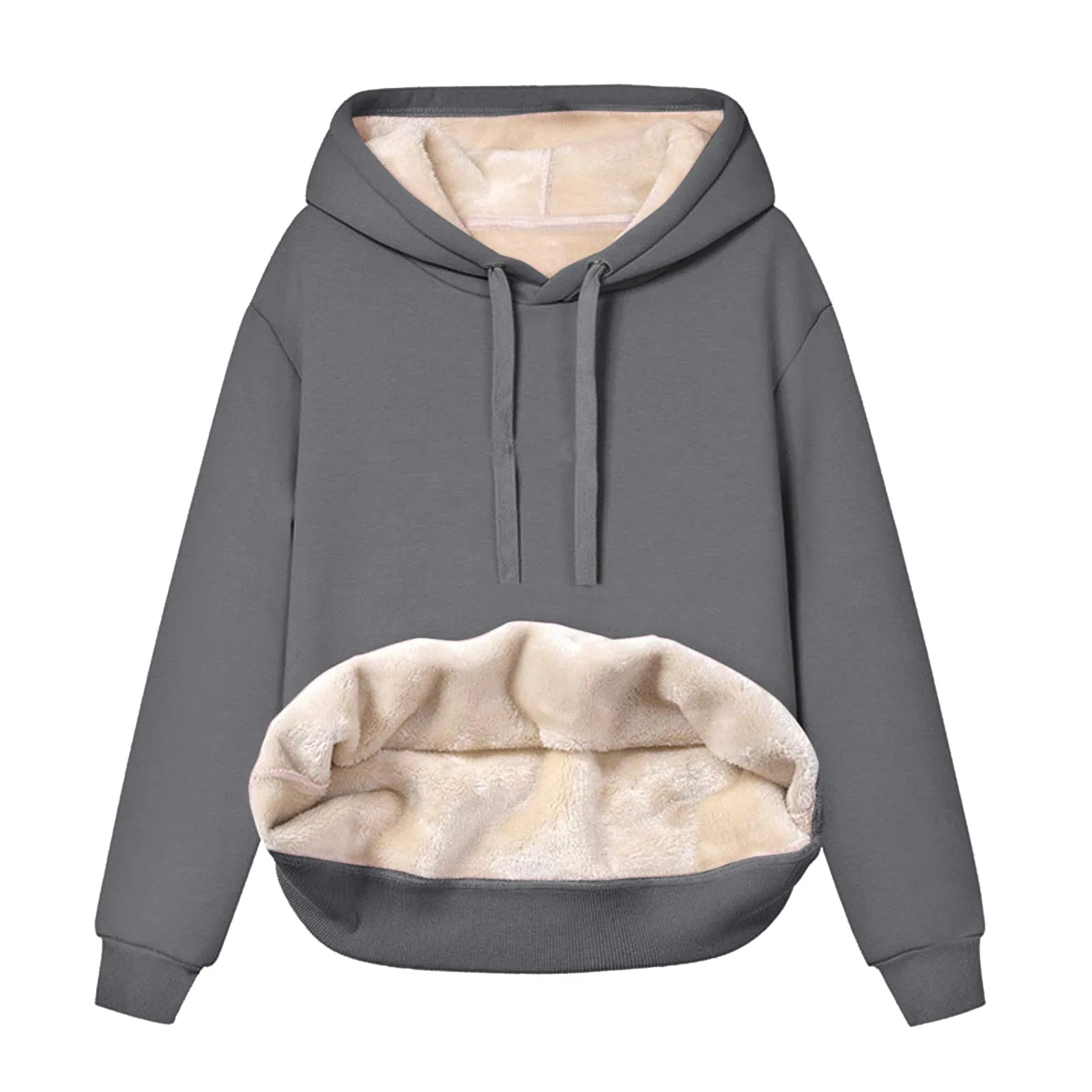 Sweat à Capuche Femme Zippé - Coupe Ample, Manches Longues, Idéal Pour Automne-hiver, Couleur Unie Décontractée