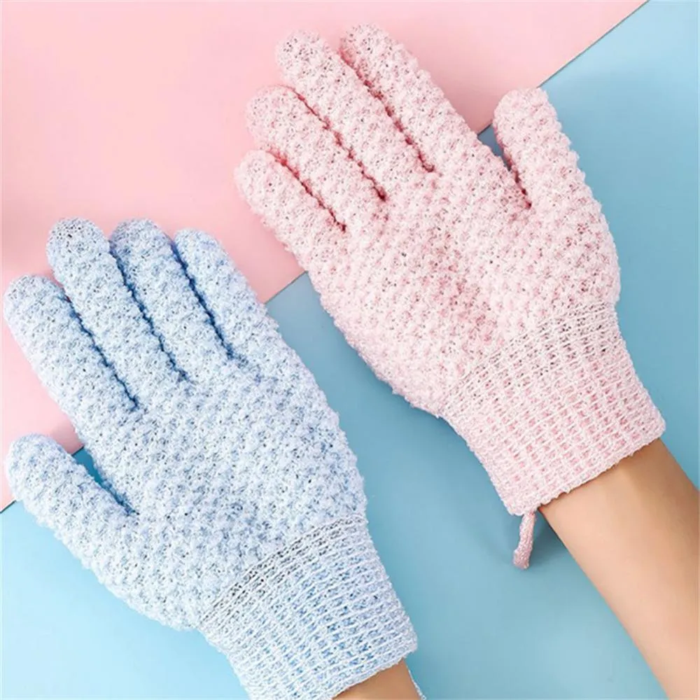 Bath Exfoliating Mitt Scrub Gloves for Shower Body Brush Massage Sponge ...