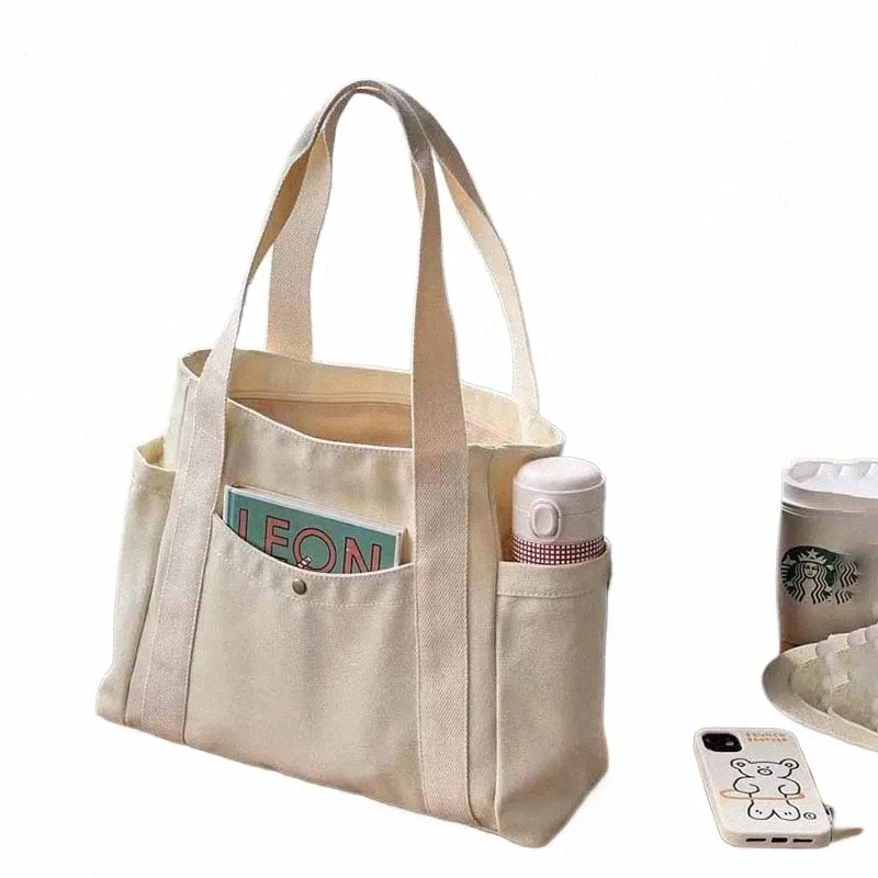 Large Canvas Tote Bag for Women Stylish College Book Bag