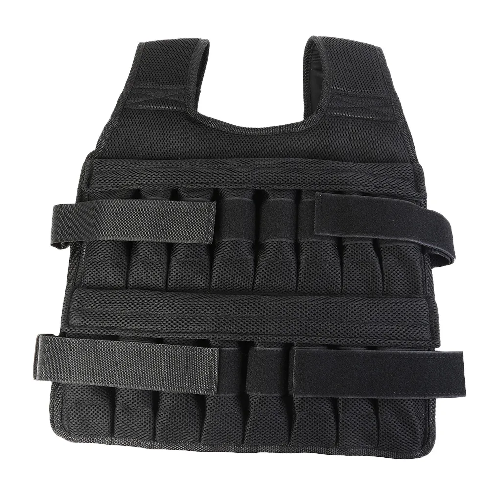 GYMAX Gilet Lesté, Veste de Musculation 15 KG, avec Sangle Réglable et Poche en Maille Filet
