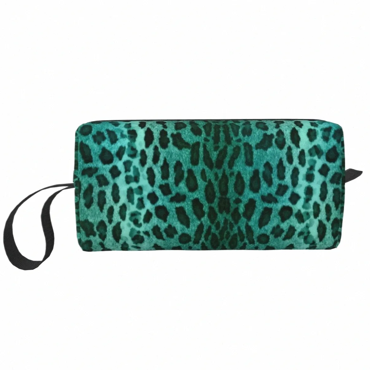 Sac de maquillage léopard vert pour femmes Voyage organisateur cosmétique mignon animal peau impression stockage sacs de toilette x8Iw #