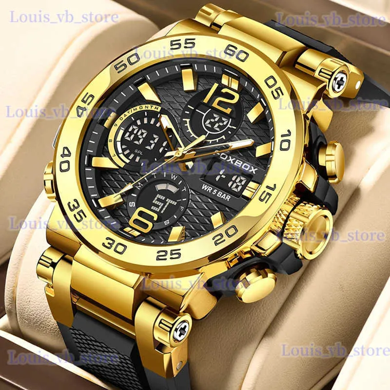 Autres montres LIGE Hommes Numérique Militaire Sports Natation es Mode Étanche Double affichage Poignet Hommes Relogios Masculino T240329