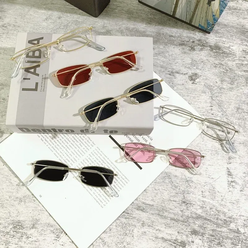 Vintage rectangular sunglasses small square frame anti-UV  display picture 1