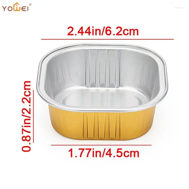 Backformen 10 Teile/los Quadratische Aluminiumfolie Tassen Mit Deckel Hitzebeständige Cupcake Liner Formen Dessert Kuchen Box Deckel Gebäck Werkzeuge