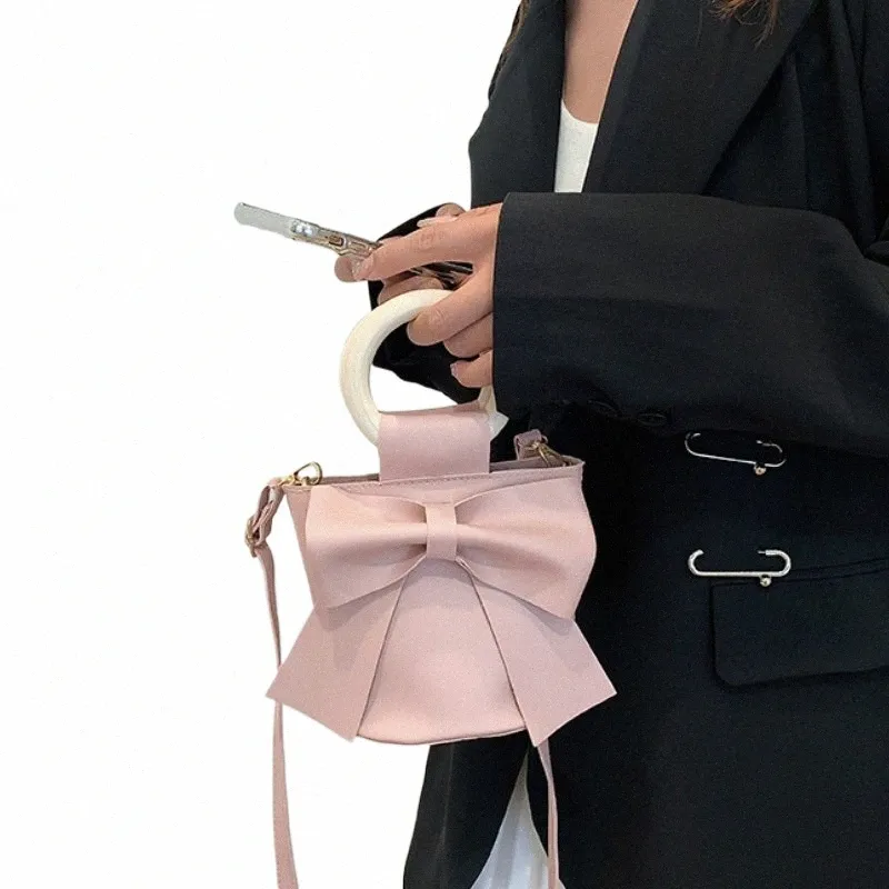 fi Женские сумки-клатчи, летние розовые женские сумки с бантом под мышками, маленькая квадратная сумка через плечо для девочек, сумка Menger p5nk #