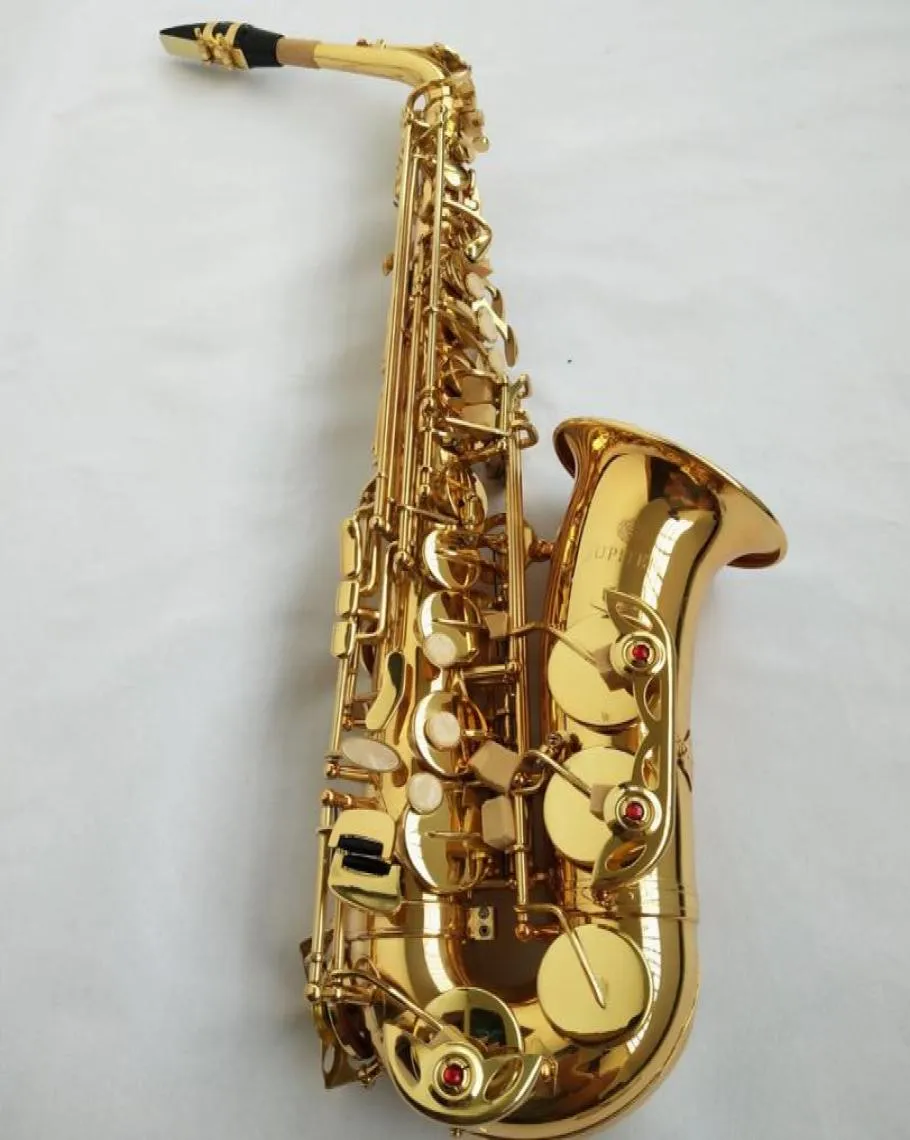 Instrument New Taiwan Jupiter Jas567 Alto Eb Tune Saxophone Gold Lacquer Sax med Case Mouthpiece Professional 1466360