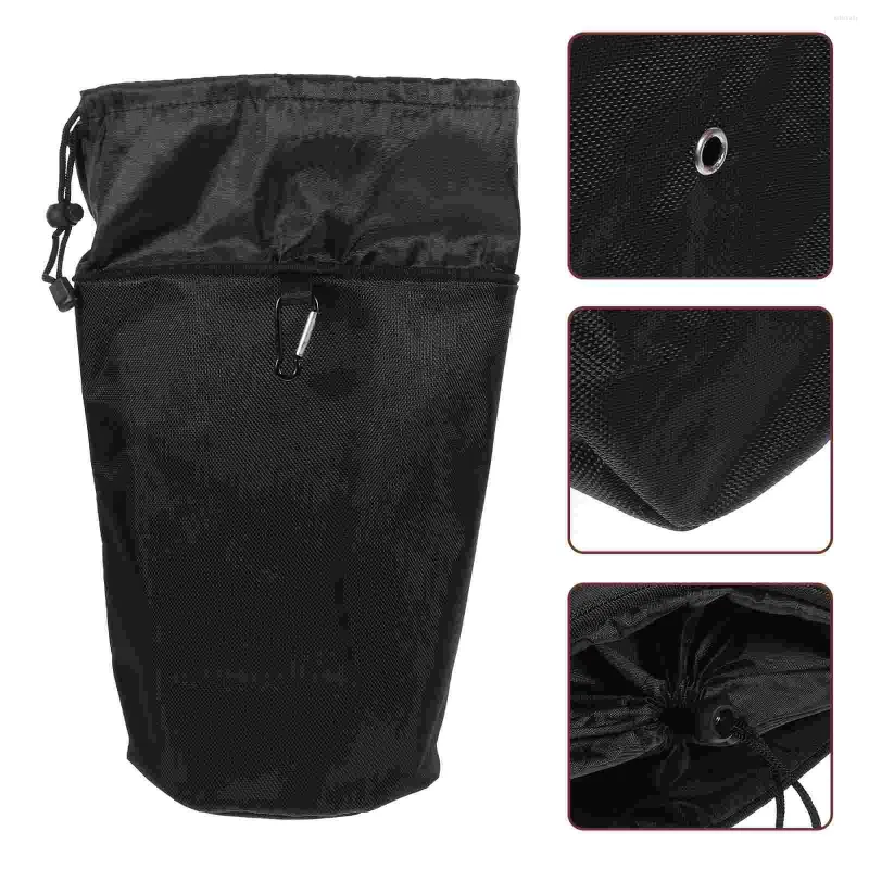 Storage Bags Home Convenient Clothes Clip Belt Hanging Bag Black Clothespin Hook Household With 600d Oxford Portable