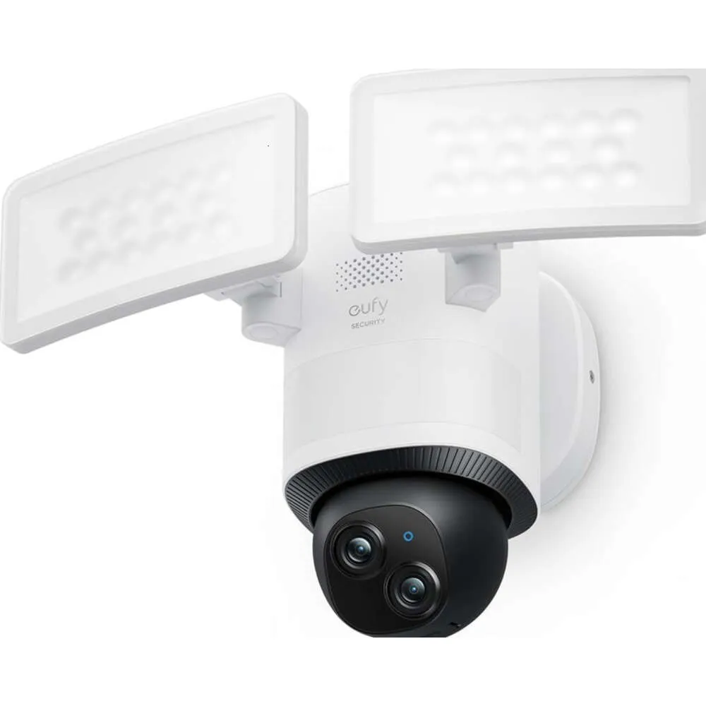 eufy Security Floodlight-camera E340 Bedraad 360P met kanteling, 2-weg opname, dual-band wifi, 2000 lumen, bewegingsgeactiveerde dubbele camera, HomeBase 3-compatibel