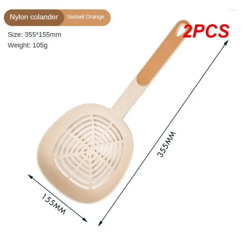 Spoons 2PCS Grade Strainer Basket Frying Fine Mesh Non-stick Bottom Foldable Handle Anti-scalding Heat Resistant Rust-proof