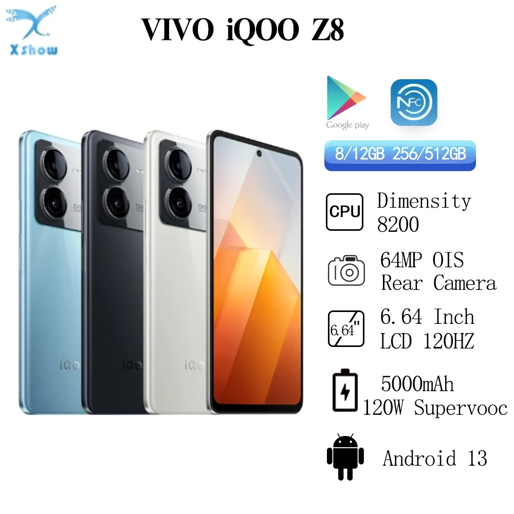 VIVO IQOO Z8 5G MTK Dimensity8200 64MP Main Victure Camera With 