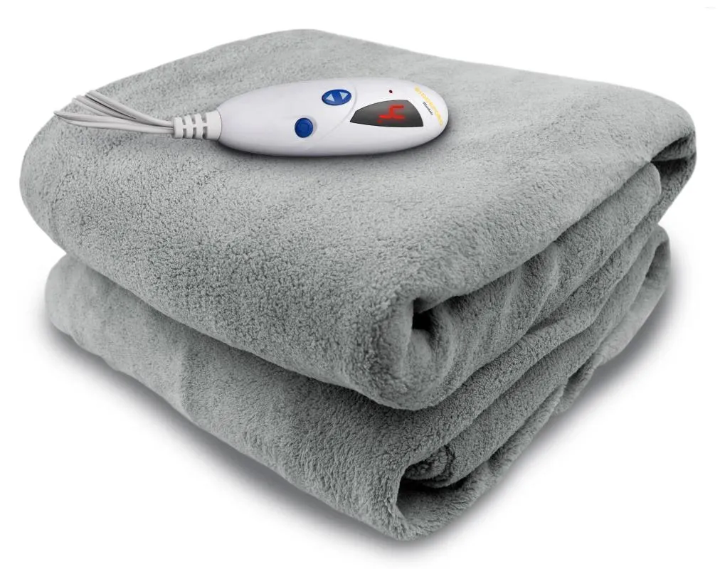 Blankets Electric Heated Blanket Machine Washable With Digital Controller 10 Heat Settings 60 X 50 Inch