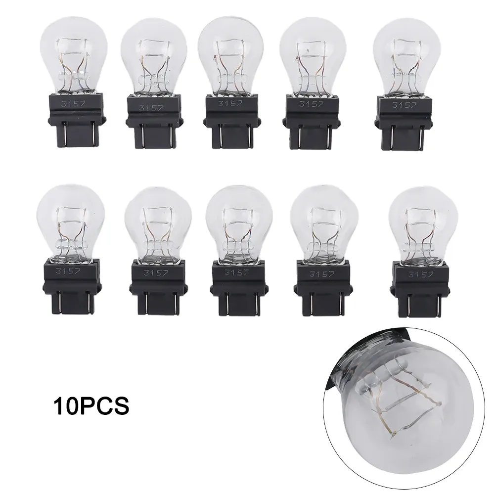 Anyhut 10-Pack 3157 Halogen Bulbs – Brake, Tail, Turn Signal & Reverse Light Replacement For Most Cars