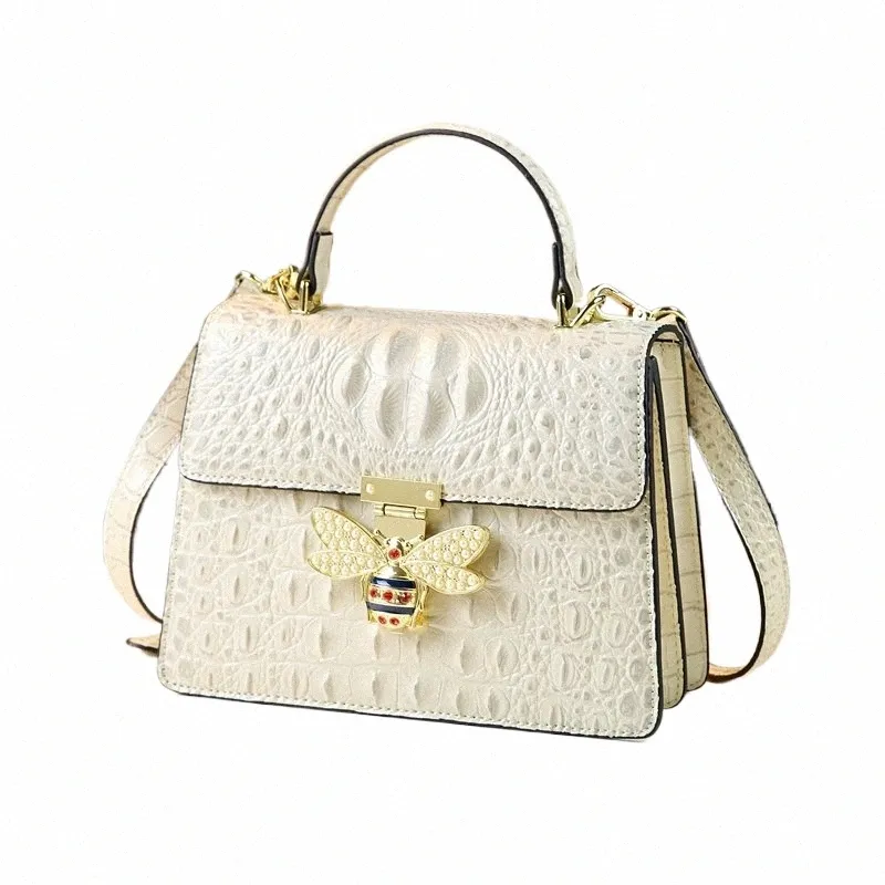 Luxus Fi Marke Frauen Handtaschen Echtes Leder Weibliche Krokodil Muster Schulter Umhängetasche Tragbare Shell Taschen 2023 397d #