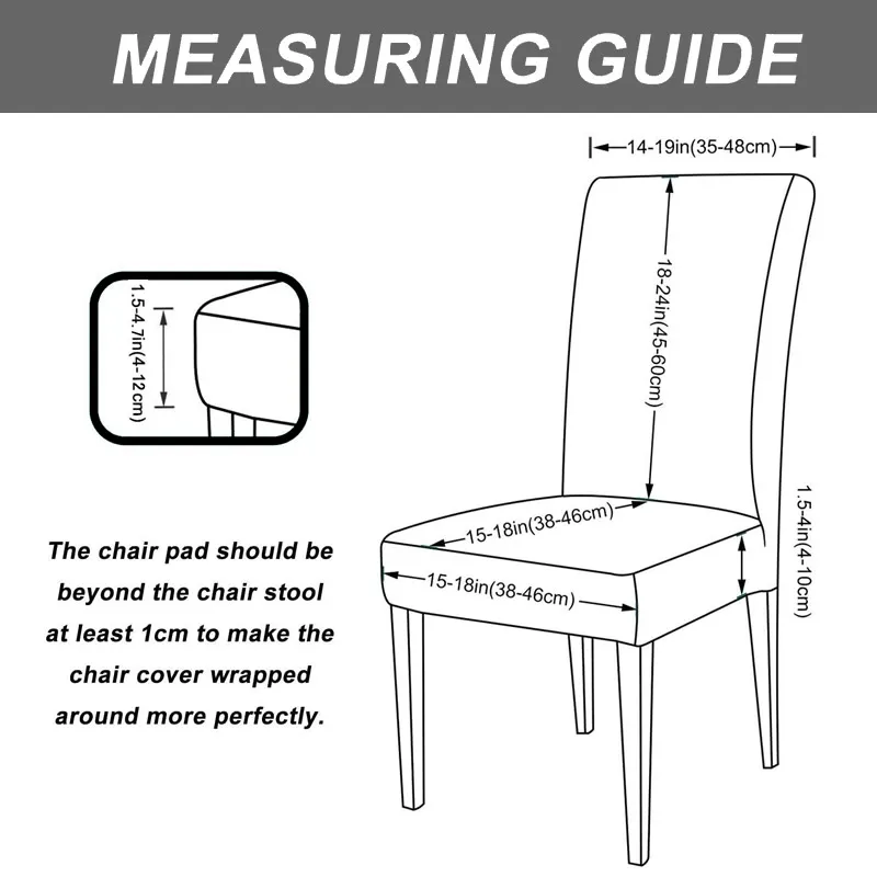 벨벳 식당 의자 커버 스트레치 스판덱스 의자 커버 부엌 연회 1/2/4/6pcs를위한 단색 범용 시트 슬립 커버