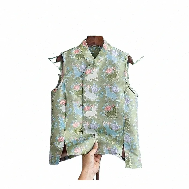 Nowy vintage kamizelka etniczna Tops w stylu chiński drukowana bluzka Hanfu Kobiety Chiny Chiny Tradycyjny ubrania Tang Suit Blusas Gilet Shirt 49KW#