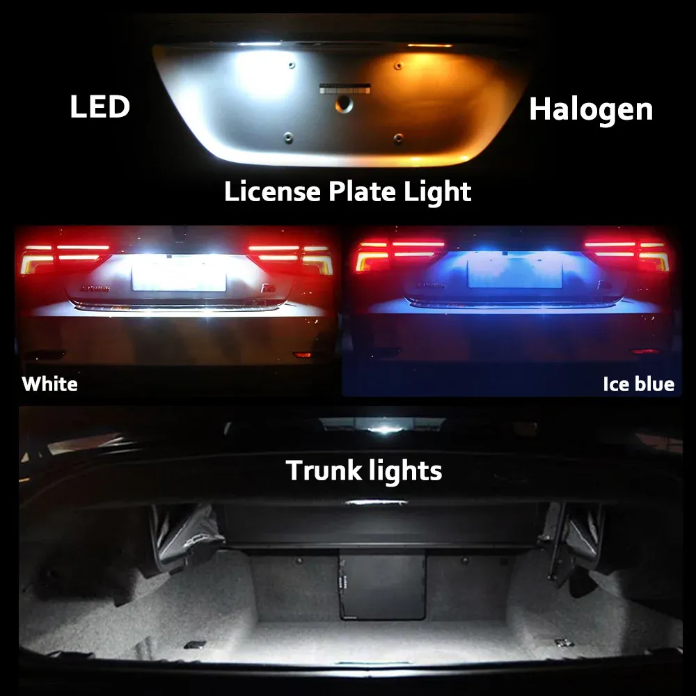 MDNG 8st Canbus Car LED Interior Light Kit för 2006 2007 2008 2008 2012 2012 2012 2012 Honda Civic Dome Map Trunk Apartement Plate Lamp