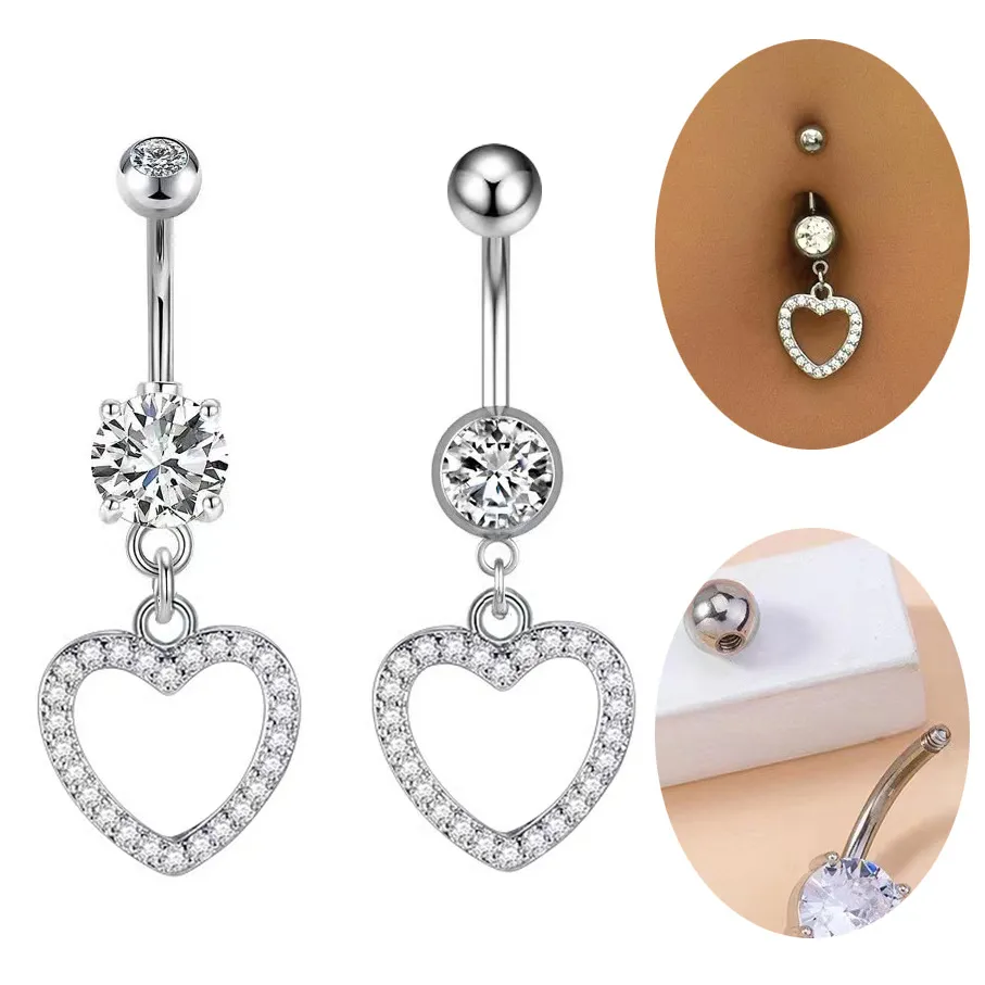 2 pcs/lot cloche bouton anneaux bijoux Piercing bijoux Nombril Nombril Piercing bijoux de mode